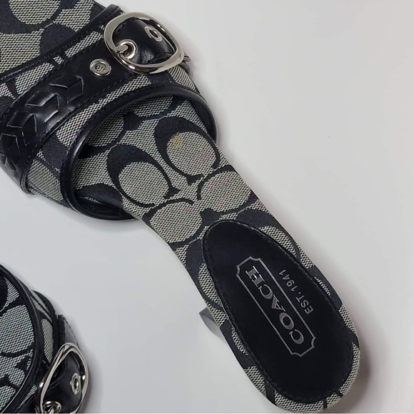 Coach Black and Gray Mules - Picture 12 of 12